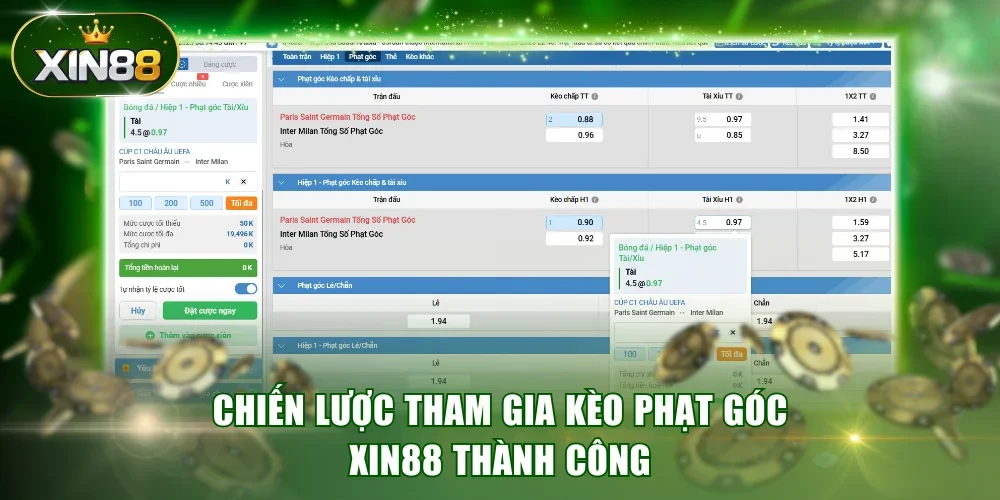 Chiến lược tham gia kèo phạt góc XIN88 thành công